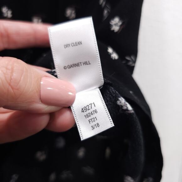 GARNET HILL Skirt Sz M Essential Paper Bag Waist Ditzy Floral Skater Cottagecore - Picture 9 of 9